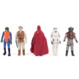 A collection of five Star Wars figures.