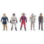 A collection of five Star Wars figures.