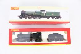 Two Hornby OO gauge steam locomotives and tenders.