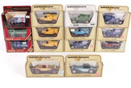 A collection of Matchbox Models of Yesteryear diecast models.
