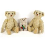 A collection of three contemporary Steiff teddy bears, boxed.