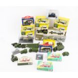 A collection of diecast vehicles. Comprising a range of Dinky military vehicles, unboxed.