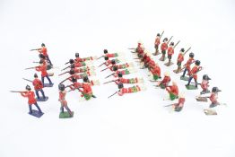 A collection of Britains model soldiers.