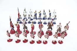 A hand painted Waterloo chess set. Complete and finished to a generally good standard.