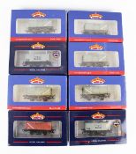 Eight Bachmann OO gauge mineral wagons.