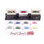 Eleven diecast model cars. Mostly 1:87 scale, including The Beetle, etc.