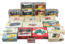 A collection of Corgi diecast model commercial and industrial vehicles.