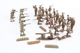 A collection of Britains toy soldiers.