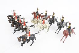 A collection of Britains model soldiers.