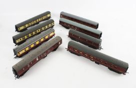 A OO Gauge collection of eight coaches.