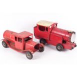 Two Tri-ang tin plate toys.