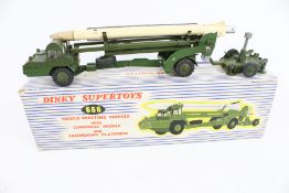 A Dinky Supertoys 666 Missile Erecting Vehicle with Corporal Missile and Launching Platform.