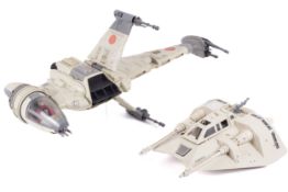A Star Wars 'Return of the Jedi' B-Wing Fighter and a Snowspeeder Vehicle.