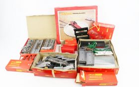 A collection of Hornby OO gauge railway accessories.