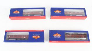 Four Bachmann OO gauge British Railways Second Class Sleeping Coaches.