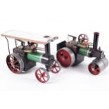 A collection of assorted vintage Mamod live steam engines and accessories.