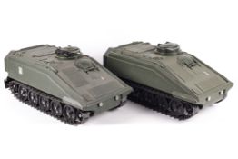 Two vintage Palitoy Action Man Spartan Personnel Carriers.