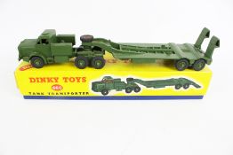 A Dinky no 660 Mighty Antar Tank Transporter. In the original box.