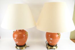 A pair of contemporary ceramic 'Chinese Collection' table lamps.