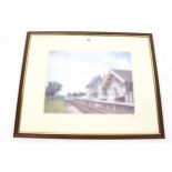 GWR interest: a print of the now disused Somerset station at 'Draycott, 1960'.