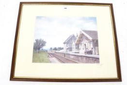 GWR interest: a print of the now disused Somerset station at 'Draycott, 1960'.