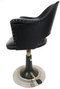 Vintage Retro: a c.1950 Nike Eskilstuna hydraulic barber's/hairdressers chair.
