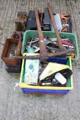 A large quantity of vintage hand tools.