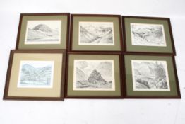 A collection of six assorted signed prints.