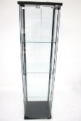 A contemporary glass commercial display cabinet.