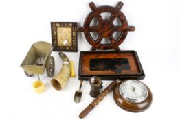 A collection of assorted wooden items.