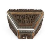 An Anglo Indian sandalwood stationery box.