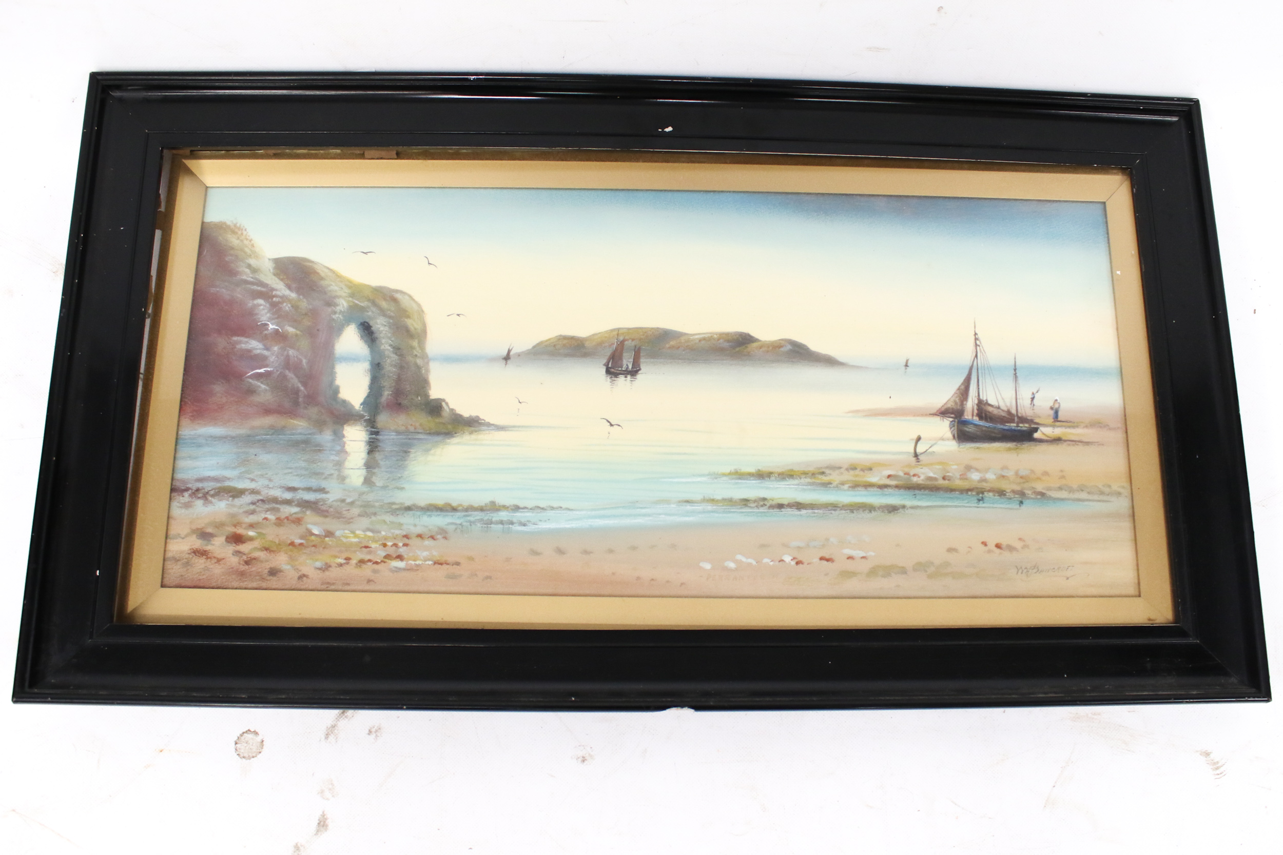 Elias Mollineaux Bancroft (1869-1893), 'Perranporth Beach', oil on board.