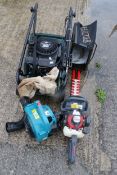 Three pieces of garden machinery, Including a Hayter Quantum XM 35 lawnmower,
