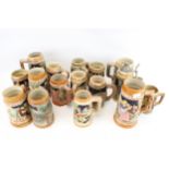 A collection of ceramic tankards.