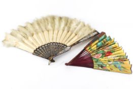 Two 20th century folding fans.