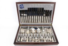A canteen of silver plated Dubarry cutlery. For mostly eight person setting.
