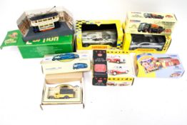 A collection of eight assorted diecast model vehicles boxed.