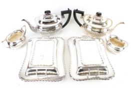 An assortment of silverplated items.
