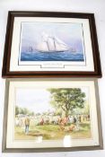 Two framed prints.