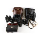 Five pairs of binoculars.