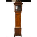 A Victorian oak long case clock case.