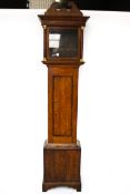 A Victorian oak long case clock case.