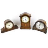 Three 20th century mantel clocks.