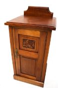 A mahogany bedside cabinet pot cupboard.