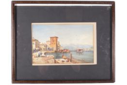 A late 19th century Italian School, watercolour and gouache, North Italian Lakes.