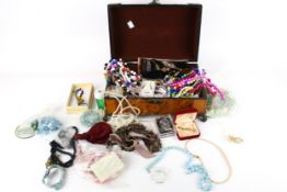 A collection of assorted costume jewellery. Including necklaces, brooches, etc.
