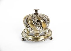 A late Victorian silver table bell.