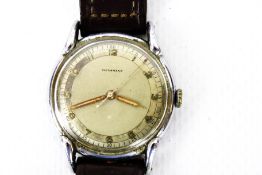 Mersman/Ph. Du Bois & Fils, Le Locle, a gentleman's stainless steel round wristwatch, circa 1945.