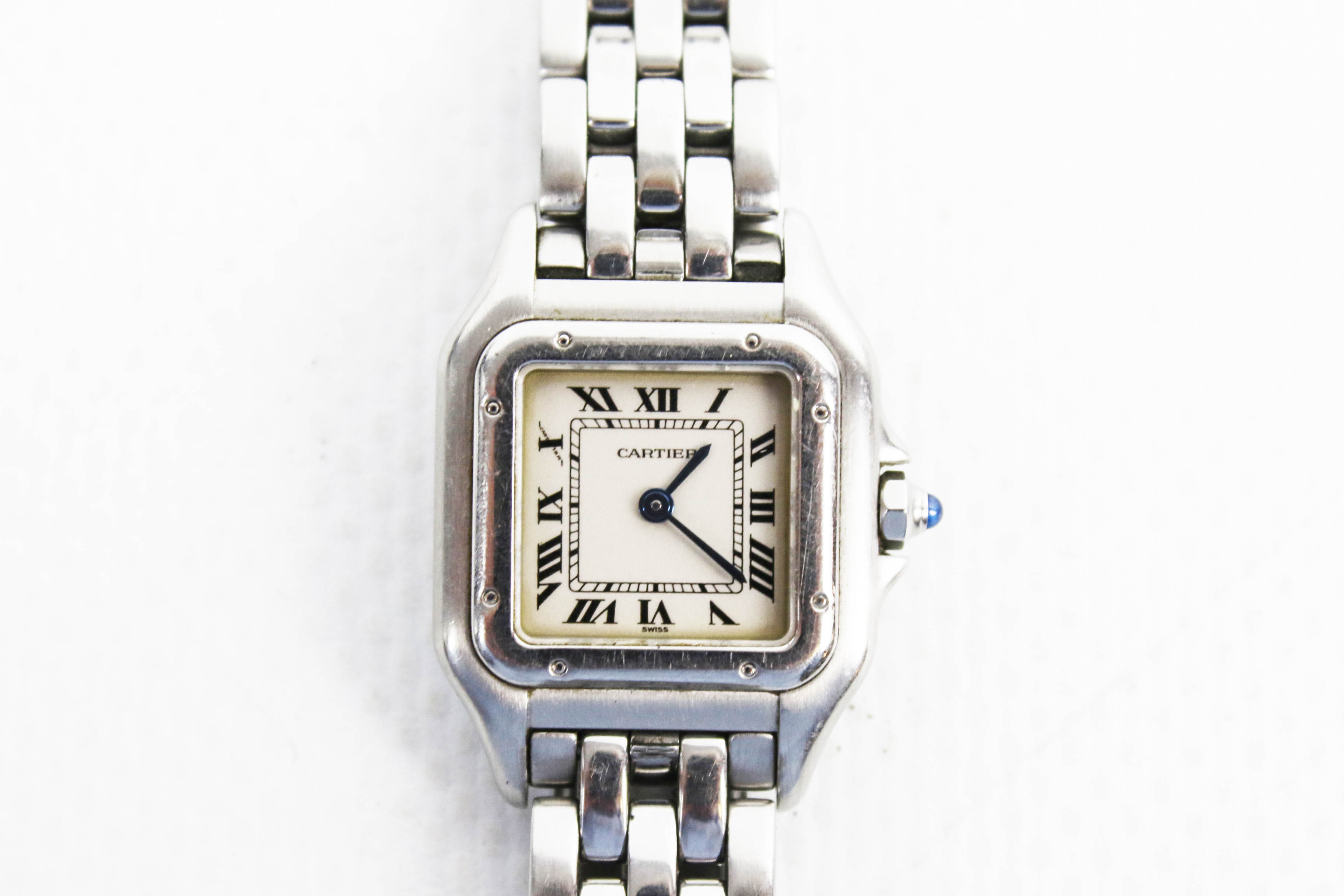 Cartier, Panthere, a lady's stainless steel bracelet watch, circa 2003, Ref 1320. - Image 4 of 6