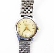 Ernest Borel, Automatic Incastar, a chrome plated and stainless steel mid-size round wristwatch,